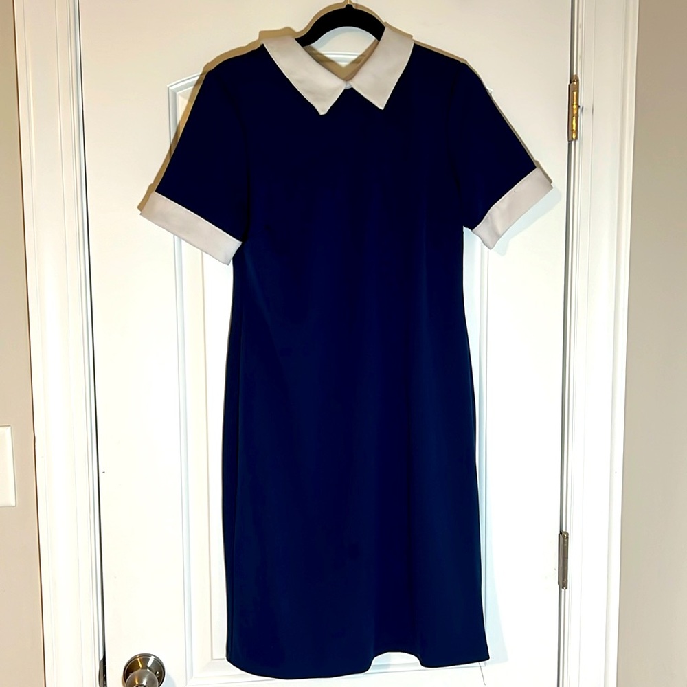 Navy blue Peter Pan collar dress